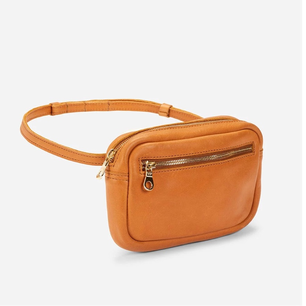 Parker Clay Desta Belt Bag in Rust Brown